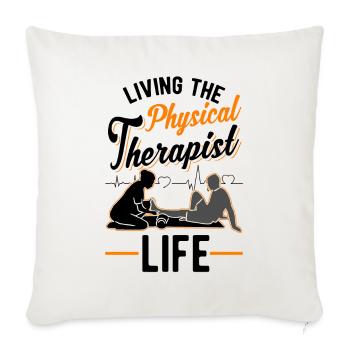Physiotherapist Gift Physiotherapy Physio - Sofa pillowcase 17,3'' x 17,3'' (45 x 45 cm) - natural white - Front