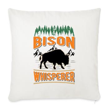 Buffalo Whisperer Bison Whisperer Water Buffalo - Sofa pillowcase 17,3'' x 17,3'' (45 x 45 cm) - natural white - Front