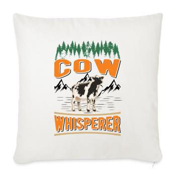Cow Whisperer Farmer Cattle Breeder Cows - Sofa pillowcase 17,3'' x 17,3'' (45 x 45 cm) - natural white - Front