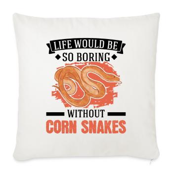 Corn Snake Cadeau Corn Snake - Housse de coussin décorative 45 x 45 cm - blanc nature - Devant
