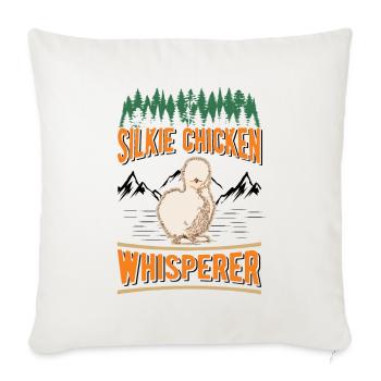 Silkie Chicken Whisperer Silk Chicken Whisperer - Sofa pillowcase 17,3'' x 17,3'' (45 x 45 cm) - natural white - Front