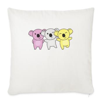 Twink Flag Pride LGBTQ Doux Koala - Housse de coussin décorative 45 x 45 cm - blanc nature - Devant