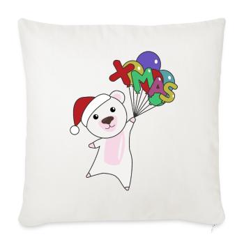 Polar Bear Christmas Snow Winter Animals Polar Bears - Sofa pillowcase 17,3'' x 17,3'' (45 x 45 cm) - natural white - Front