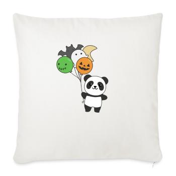 Panda Halloween Ballons pour enfants Pandas mignons - Housse de coussin décorative 45 x 45 cm - blanc nature - Devant