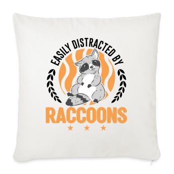 Facilement distrait par Raccoons Raccoons Raccoons Raccoon - Housse de coussin décorative 45 x 45 cm - blanc nature - Devant