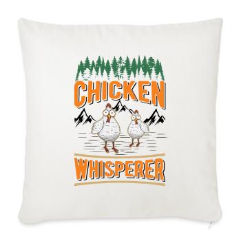 Chicken Whisperer Chicken Breeding Chicken Farmer - Sofa pillowcase 17,3'' x 17,3'' (45 x 45 cm) - natural white - Front