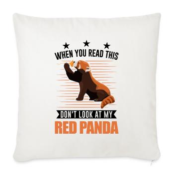 Red Panda Gift Cat Bear Red Panda - Sofa pillowcase 17,3'' x 17,3'' (45 x 45 cm) - natural white - Front