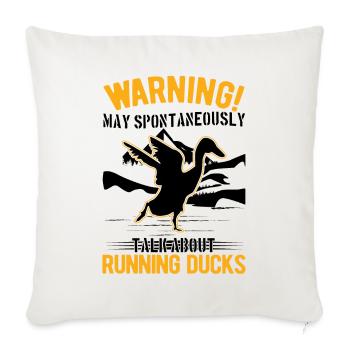 Peut parler spontanément de Running Ducks - Housse de coussin décorative 45 x 45 cm - blanc nature - Devant