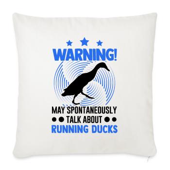 Peut parler spontanément de Running Ducks - Housse de coussin décorative 45 x 45 cm - blanc nature - Devant
