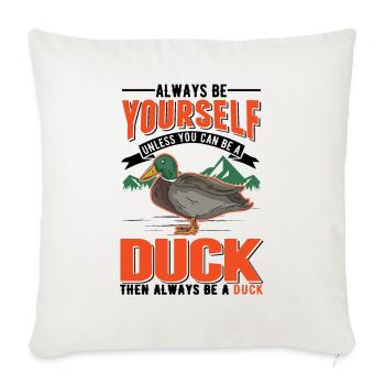 Duck Gift Duck Duck Breeder - Sofa pillowcase 17,3'' x 17,3'' (45 x 45 cm) - natural white - Front