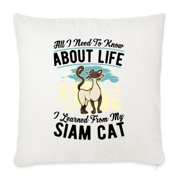 Siamese Cat Siamese Cat Siamese Cat - Sofa pillowcase 17,3'' x 17,3'' (45 x 45 cm) - natural white - Front