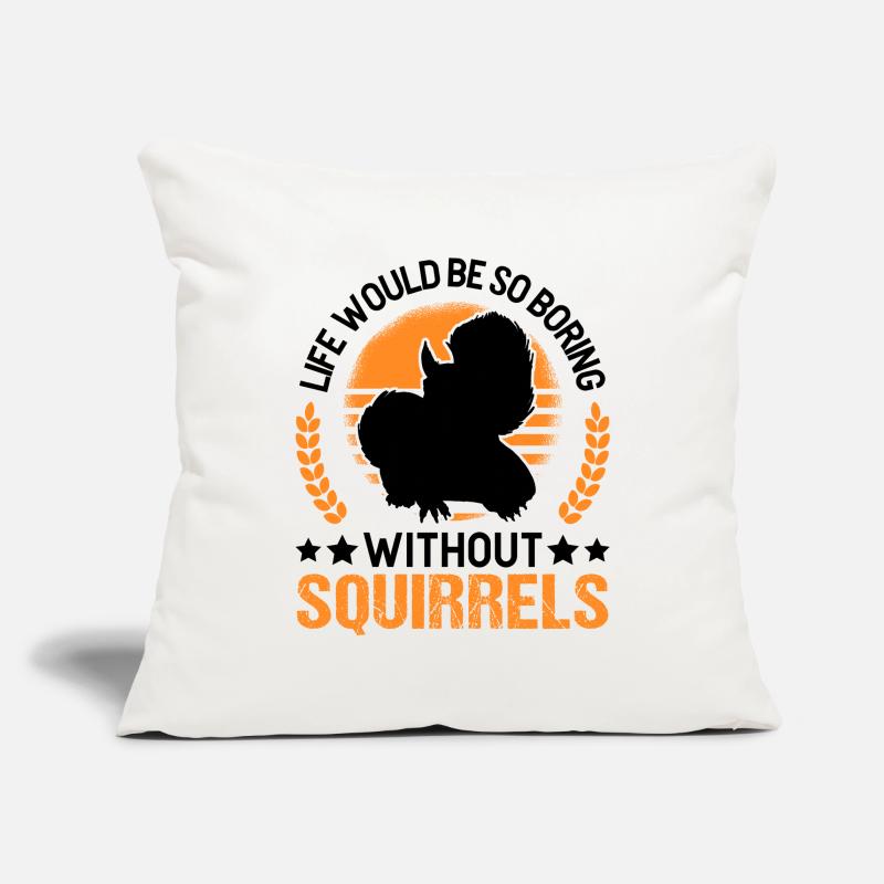 Eichhörnchen Geschenk Squirrel Grauhörnchen Sofakissenbezug 45 x 45 cm