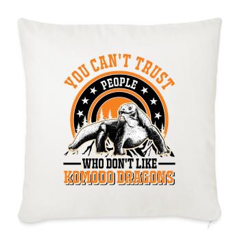Komodo dragon monitor lizard - Sofa pillowcase 17,3'' x 17,3'' (45 x 45 cm) - natural white - Front