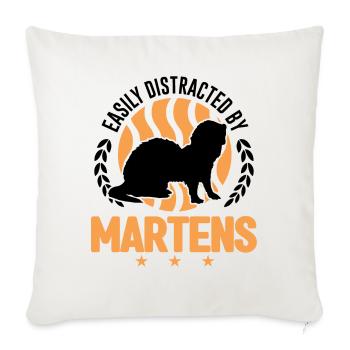 Easily distracted by Martens Marder - Sofa pillowcase 17,3'' x 17,3'' (45 x 45 cm) - natural white - Front
