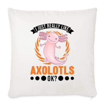 J’aime beaucoup Axolotls Tail Luch - Housse de coussin décorative 45 x 45 cm - blanc nature - Devant