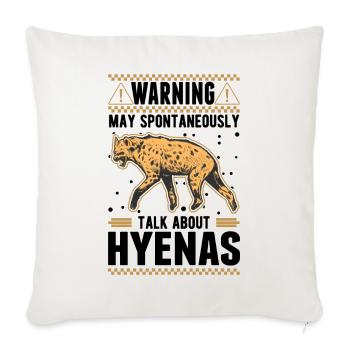 Peut parler spontanément de Hyènes Hyène - Housse de coussin décorative 45 x 45 cm - blanc nature - Devant