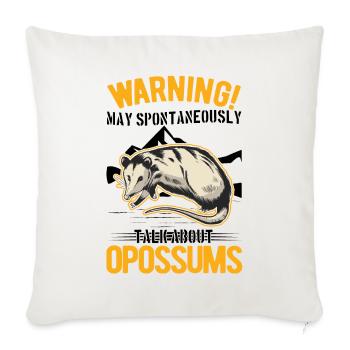 Opossum Gift Possum Possum - Sofa pillowcase 17,3'' x 17,3'' (45 x 45 cm) - natural white - Front