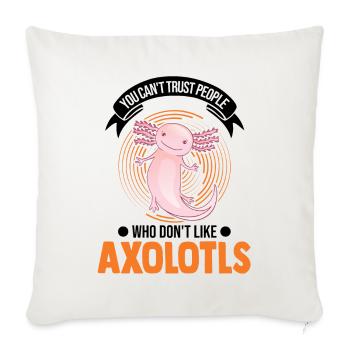 Axolotl Gift Tail Lurch Axolotl - Sofa pillowcase 17,3'' x 17,3'' (45 x 45 cm) - natural white - Front