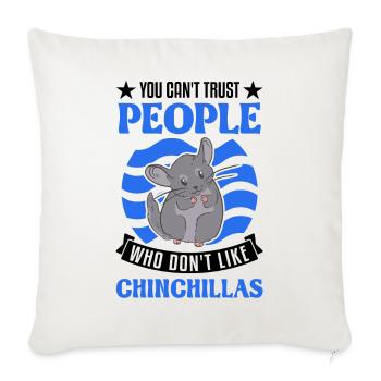 Chinchilla Gift Woolly Mouse Short-tailed Chinchilla - Sofa pillowcase 17,3'' x 17,3'' (45 x 45 cm) - natural white - Front