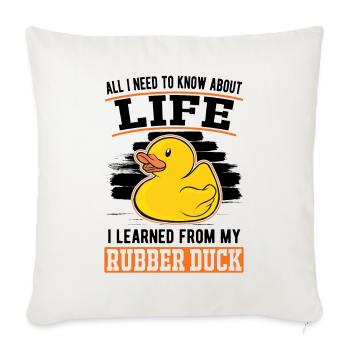 Canard en caoutchouc Amateurs Canard grinçant Canard baignant Canard - Housse de coussin décorative 45 x 45 cm - blanc nature - Devant