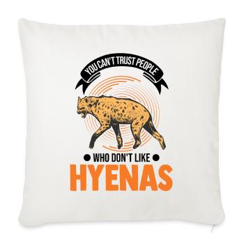 Hyäne Geschenk Erdwolf Hyena - Sofakissenbezug 45 x 45 cm - Naturweiß  - Vorne