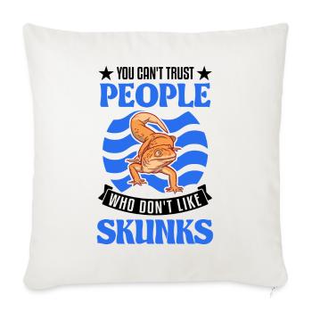 Gecko Gift Leopard Gecko - Sofa pillowcase 17,3'' x 17,3'' (45 x 45 cm) - natural white - Front