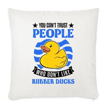Canard en caoutchouc Cadeau Canard Grinçant Canard Bain Canard - Housse de coussin décorative 45 x 45 cm - blanc nature - Devant