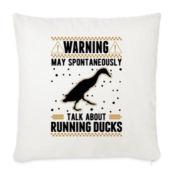 Peut parler spontanément de Running Ducks - Housse de coussin décorative 45 x 45 cm - blanc nature - Devant