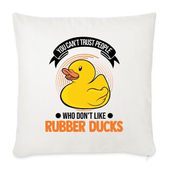 Canard en caoutchouc Cadeau Canard Grinçant Canard Bain Canard - Housse de coussin décorative 45 x 45 cm - blanc nature - Devant