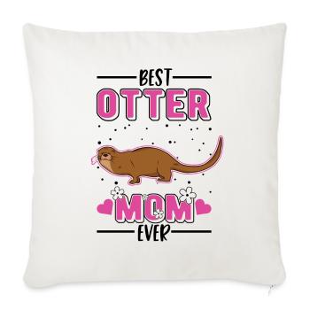 Meilleure maman loutre de tous les temps Loutre de mer - Housse de coussin décorative 45 x 45 cm - blanc nature - Devant