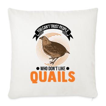 Quail Gift Quail Grower - Sofa pillowcase 17,3'' x 17,3'' (45 x 45 cm) - natural white - Front