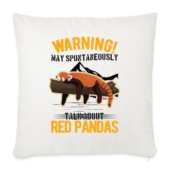 Peut parler spontanément des pandas roux - Housse de coussin décorative 45 x 45 cm - blanc nature - Devant