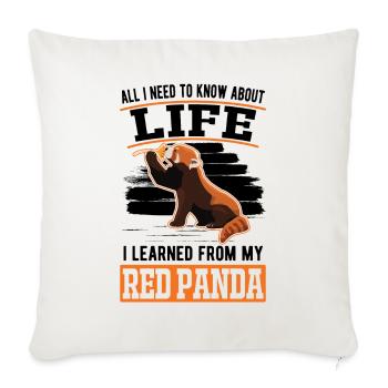 Red Panda Gift Cat Bear Red Panda - Sofa pillowcase 17,3'' x 17,3'' (45 x 45 cm) - natural white - Front
