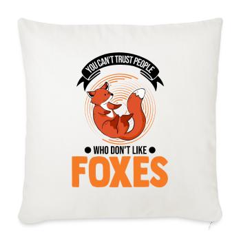 Fuchs Geschenk Rotfuchs - Sofakissenbezug 45 x 45 cm - Naturweiß  - Vorne
