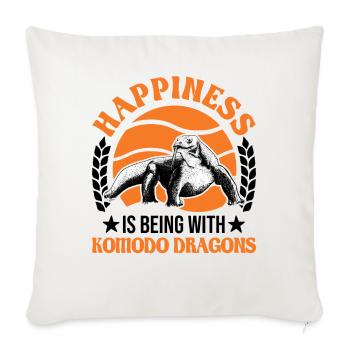 Komodo dragon luck Komodo dragon monitor lizard - Sofa pillowcase 17,3'' x 17,3'' (45 x 45 cm) - natural white - Front