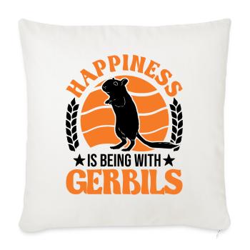 Gerbil Glück Racing Rat Germaaus - Sofa pillowcase 17,3'' x 17,3'' (45 x 45 cm) - natural white - Front