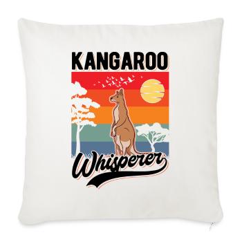 Kangaroo Whisperer Australia Kangaroo - Sofa pillowcase 17,3'' x 17,3'' (45 x 45 cm) - natural white - Front