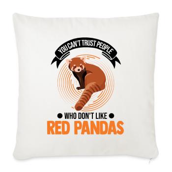 Red Panda Gift Cat Bear - Sofa pillowcase 17,3'' x 17,3'' (45 x 45 cm) - natural white - Front