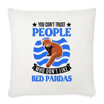 Red Panda Gift Cat Bear - Sofa pillowcase 17,3'' x 17,3'' (45 x 45 cm) - natural white - Front