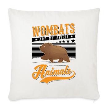 Les wombats sont mes animaux spirituels - Housse de coussin décorative 45 x 45 cm - blanc nature - Devant