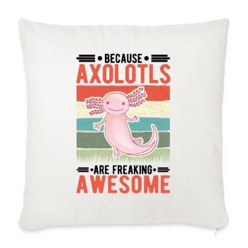 Parce que les Axolotls sont impressionnants - Housse de coussin décorative 45 x 45 cm - blanc nature - Devant