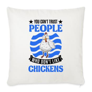 Chickens Chicken Farming Chicken Farmer - Sofa pillowcase 17,3'' x 17,3'' (45 x 45 cm) - natural white - Front