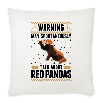 Peut parler spontanément des pandas roux - Housse de coussin décorative 45 x 45 cm - blanc nature - Devant