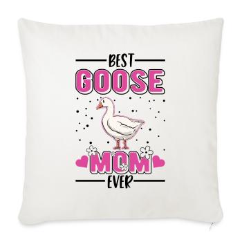 Best Goose Mom Ever Gänse Mama - Sofakissenbezug 45 x 45 cm - Naturweiß  - Vorne