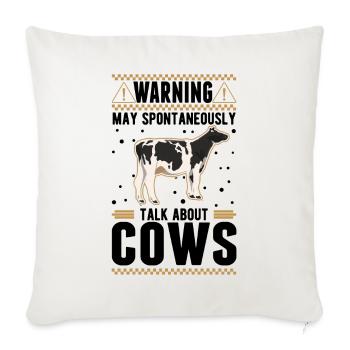 Peut parler spontanément de Vaches Vaches D’élevage Vaches - Housse de coussin décorative 45 x 45 cm - blanc nature - Devant