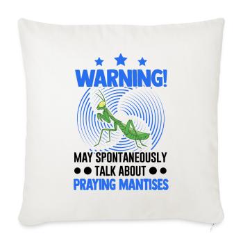 Gottesanbeterin Mantis Fangschrecke - Sofakissenbezug 45 x 45 cm - Naturweiß  - Vorne