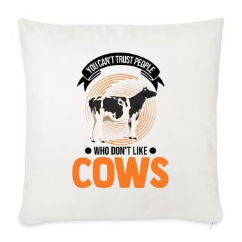 Cow Gift Farmer Cattle Breeder Cows - Sofa pillowcase 17,3'' x 17,3'' (45 x 45 cm) - natural white - Front