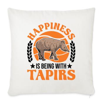 Tapir Luck Lowland Tapir Tapirdae Tapir - Sofa pillowcase 17,3'' x 17,3'' (45 x 45 cm) - natural white - Front