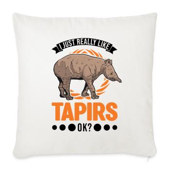 I just really like Tapirs - Sofa pillowcase 17,3'' x 17,3'' (45 x 45 cm) - natural white - Front