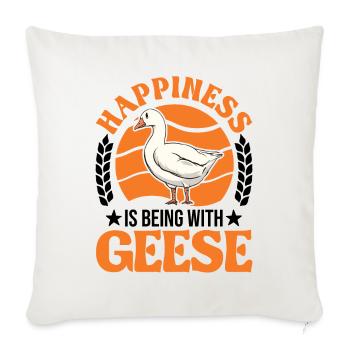 Geese Luck Goose lovers Goose breeders - Sofa pillowcase 17,3'' x 17,3'' (45 x 45 cm) - natural white - Front